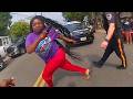 Woman Crashes Her Car, Destroys the Whole Street, Violently Assaults Cops, Acts Wildly Crazy!