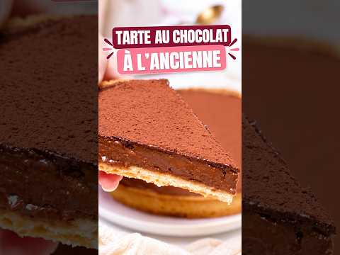 Tarte au chocolat à l’ancienne #recette #tarte #tarteauchocolat