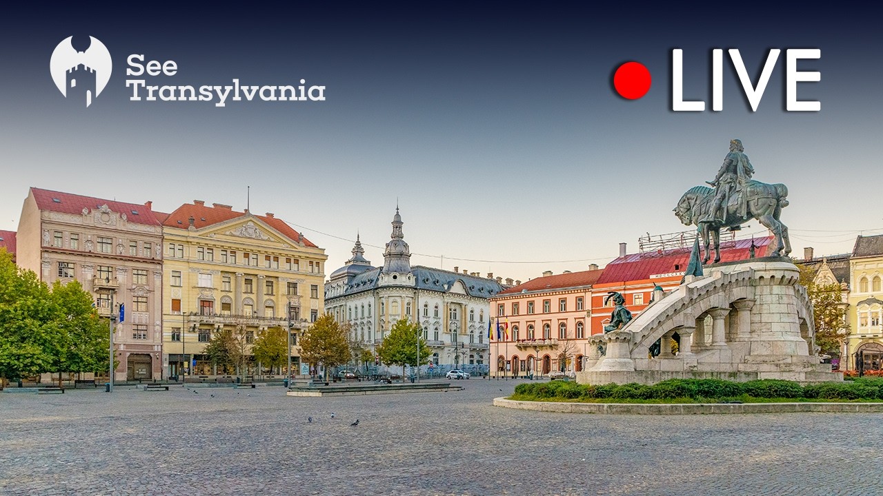 Cluj Napoca | Piata Unirii - Unirii Square | Planetarium Cafe 🔴 Live Webcam