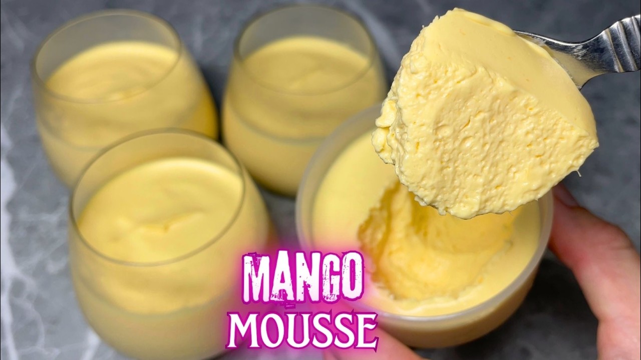 Mango Mousse Easy Summer No-Bake Dessert! 夏日甜點 DIY｜香濃芒果慕斯怎麼做？ 縮圖