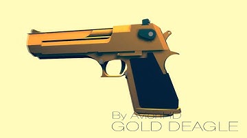 Cinema 4D FREE GOLD DEAGLE ( .c4d project file )