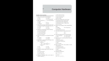 ISC (12th) Computer Science 2021-22:COMPUTER HARDWARE  MCQs Question Bank(7 VIDEOS UPLOADED)