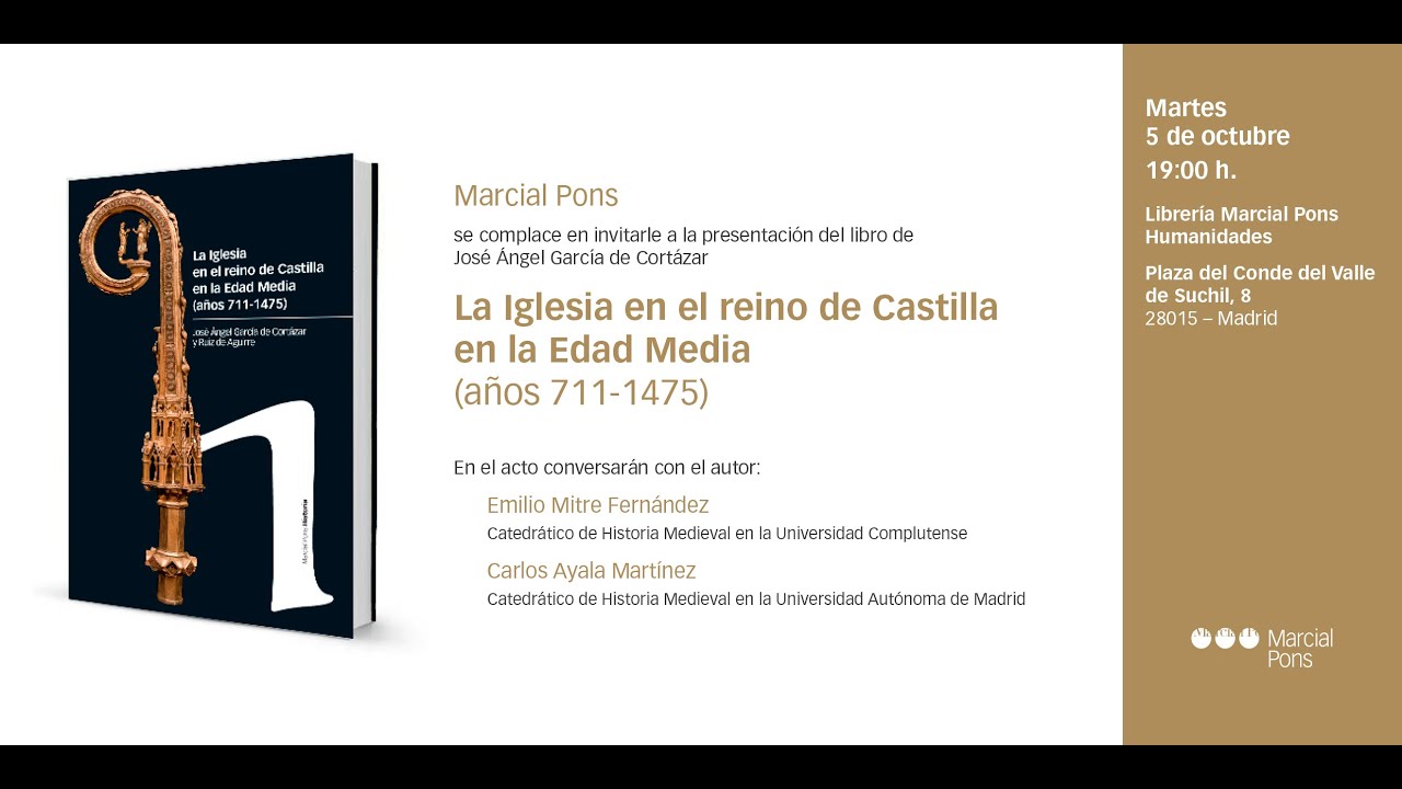 Presentación de libro "La Iglesia en el reino de Castilla en la Edad