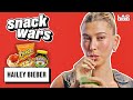 Hailey Bieber Tries British Snacks For The First Time | Snack Wars