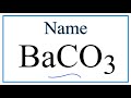 Barium Carbonate and Related Concepts