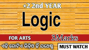Logic selection Questions (3marks)for +2 Second Year arts//Chse Exam 2023