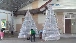 Jemaat Gereja Buat Pohon Goa Natal Dari Botol Plastik Youtube