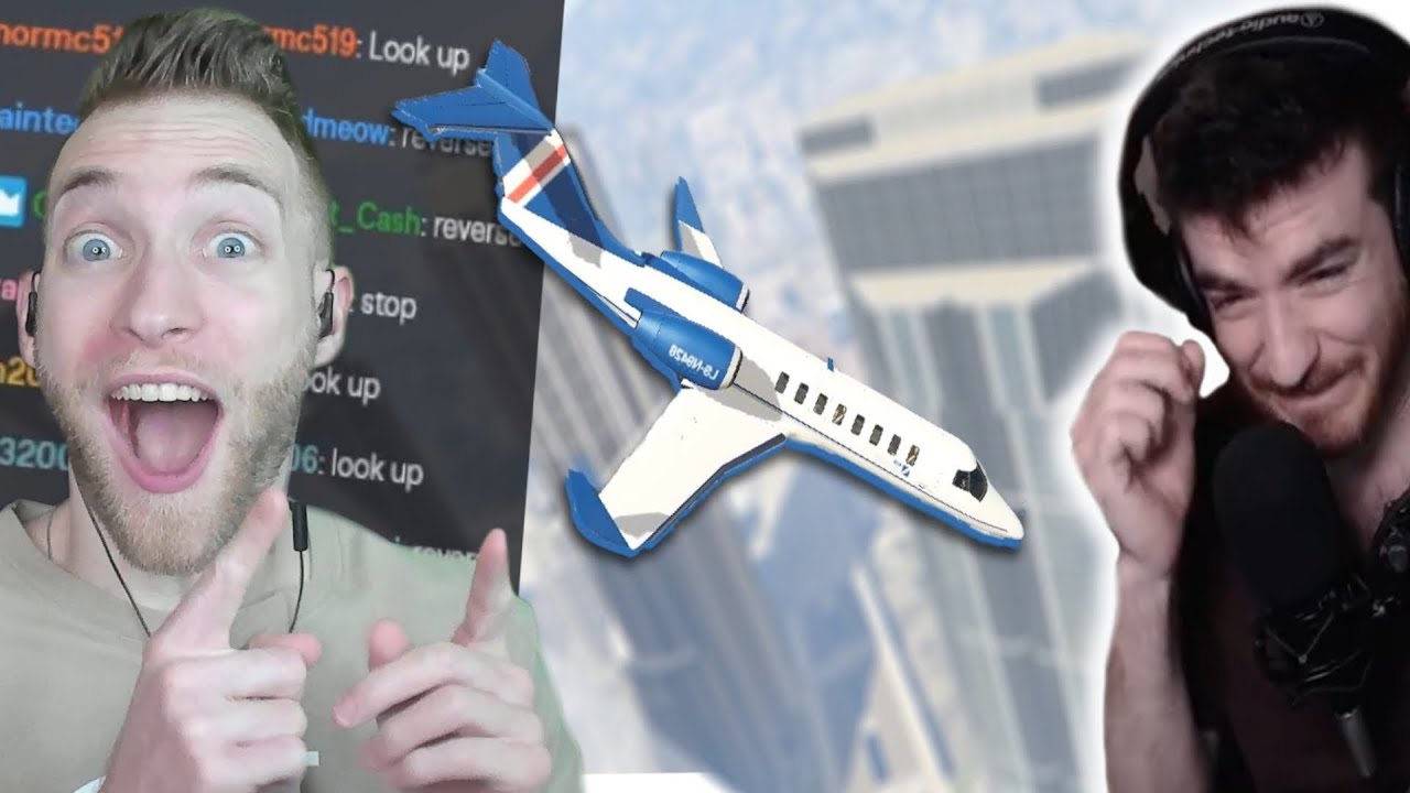 A DOUGDOUG CLASSIC!!! Reacting to "Can Twitch Chat FLY AN AIRPLANE across GTA 5?" by DougDoug