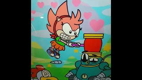 classic Amy rose vs scratch grounder and coconuts💗💘💘💝💞💟💟💓💔💕💕💖