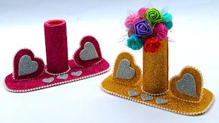 How to Make Valentine Tabletop Flower Vase | DIY Decoration