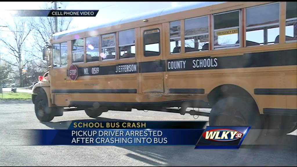 Driver arrested after crashing into bus - YouTube