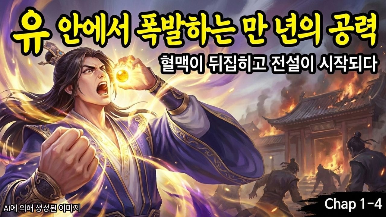 멸문당한 가문의 망나니, ‘만년화’ 영약을 삼키고 환골탈태하다 (1~4화) #종합편 #무협스토리 #환골탈태 #영약 #복수극 #가문멸망 #성장서사 #중국판타지 #웹소설 #사이다전개