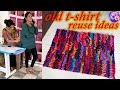 How to make easy doormat  at home/ old t-shirt reused ideas