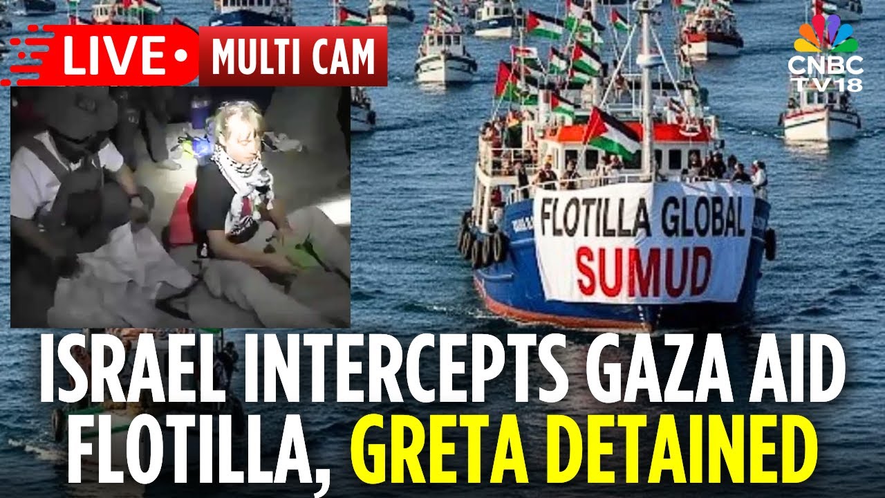 Global Sumud Aid Flotilla LIVE: Boats Sail Toward Gaza Carrying Aid And Activists | Israel | N18G