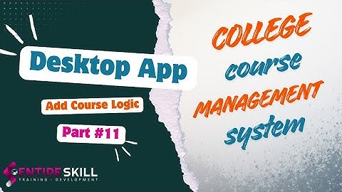 College Course Management System in Java Swing + MySQL | Add Course Page Logic | Entire Skill