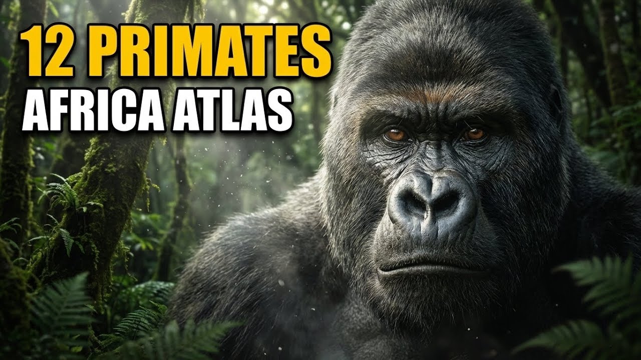 12 Unique African Primates: From Gorillas to Mandrills (4K Wildlife Atlas)