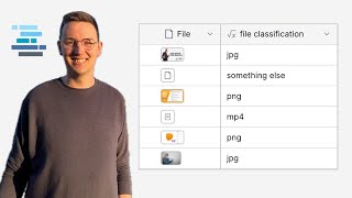 File classification (pdf/mp4/png/jpg) in Baserow using nested formulas tutorial