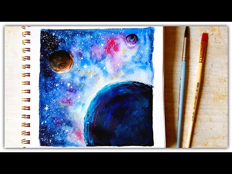 Видео: Как да нарисувам пространство с акварел и гваш