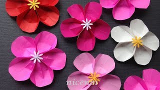 折り紙 梅の花 簡単な折り方 Origami Flower Plum Tutorial Niceno1 Youtube