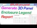 EP-21 Generate 3D Panel Enclosure Legend Report In Propanel  || EPLAN Pro Panel tutorial in Hindi.