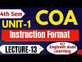 Instruction Format in COA | Computer Organization & Architecture Unit-1 | Lecture 13