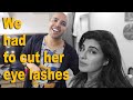 Cutting Jacqueline Fernandez's eye lashes | Best decision ever