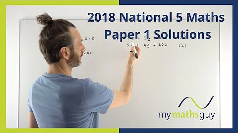 2018 National 5 Maths Paper 1 Solutions