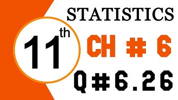 1st Year Statistics Chapter 6 Question 6.26 - 11th Class Statistics Chapter 6 Probability