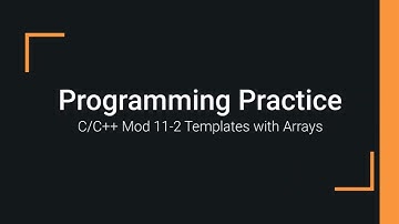 C++ Programming Examples 11-2 Templates with Arrays