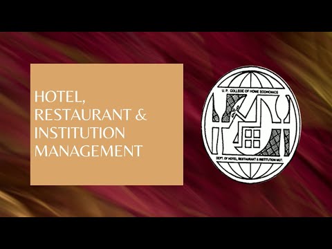 UP Department of Hotel, Restaurant, and Institution Management