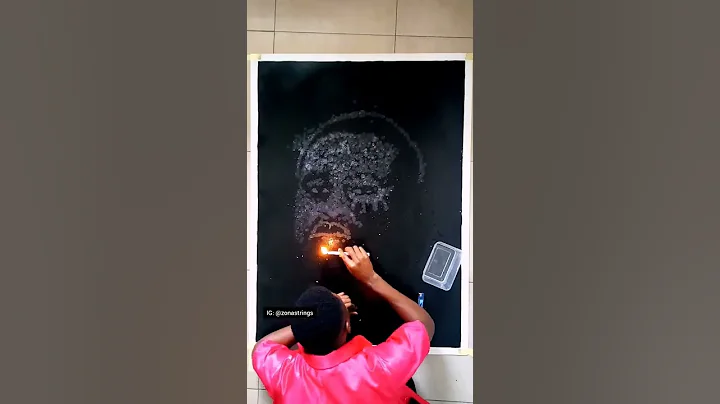 Drawing Cubana Chief Priest with Water and Candles