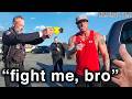 When Wannabe Tough Guys Mess With The WRONG Cops
