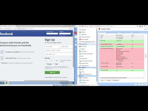 How block Facebook and youtube using kerio