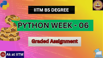 🐍 Python Week - 6 |📘 IIT Madras BS Degree | Graded Assignment