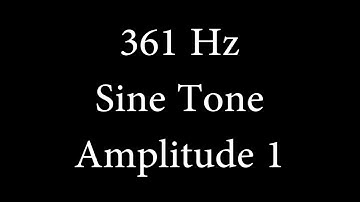 361 Hz Sine Tone Amplitude 1