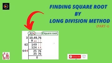 FINDING SQUARE ROOT BY LONG DIVISION METHOD (part 1)