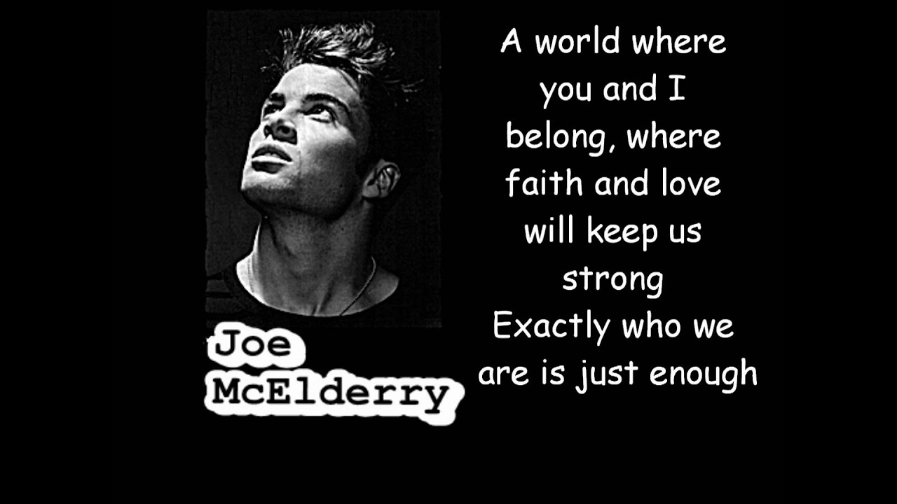 Joe McElderry - There's a place for us