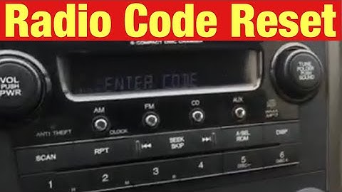 How to Find and Reset the Radio Code on a 2007 Honda CR-V