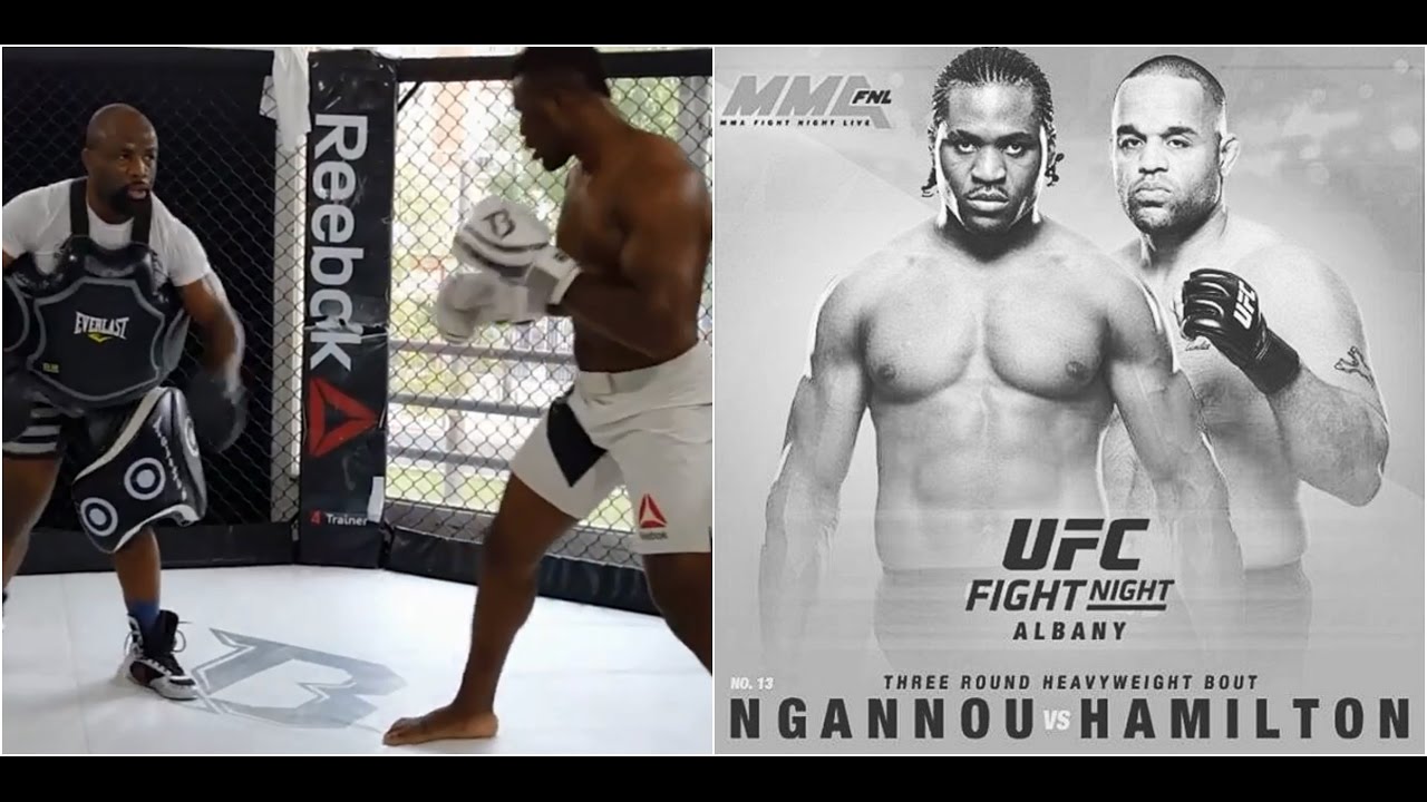 Francis Ngannou training for Anthony Hamilton at UFC Albany YouTube