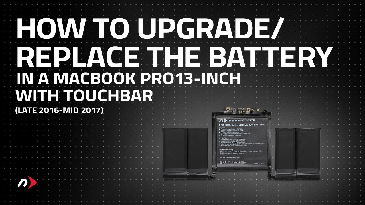 How to Upgrade/Replace the Battery in a MacBook Pro 13-inch (late 2016 ...