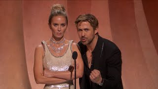 Barbenheimer fight - Ryan Gosling vs Emily Blunt OSCARS 2024 \/ Academy Awards