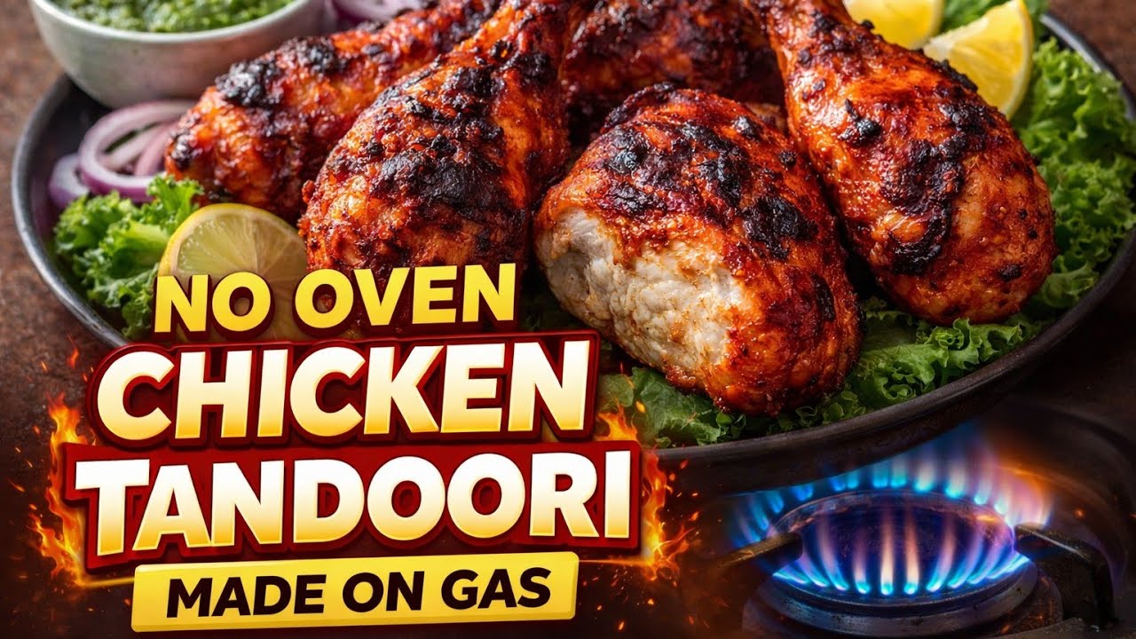 Chicken Tandoori on Gas Stove | No Oven, No Tandoor Needed🔥