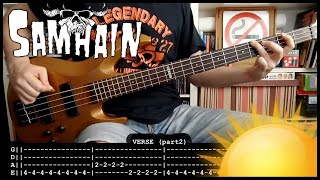 SAMHAIN - Let the day begin (BASS cover with TABS) [lyrics + PDF]