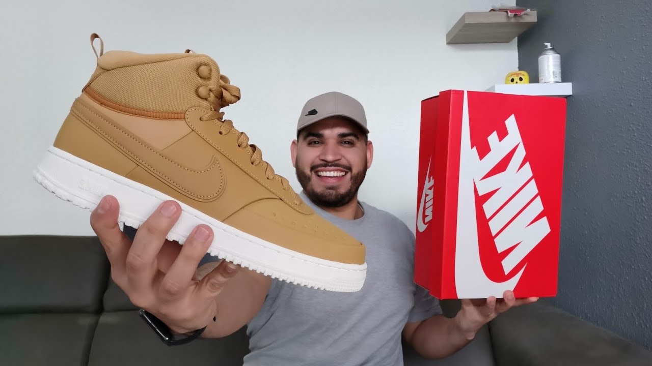 nike court visión mid winter elemental gold |todo terreno - YouTube