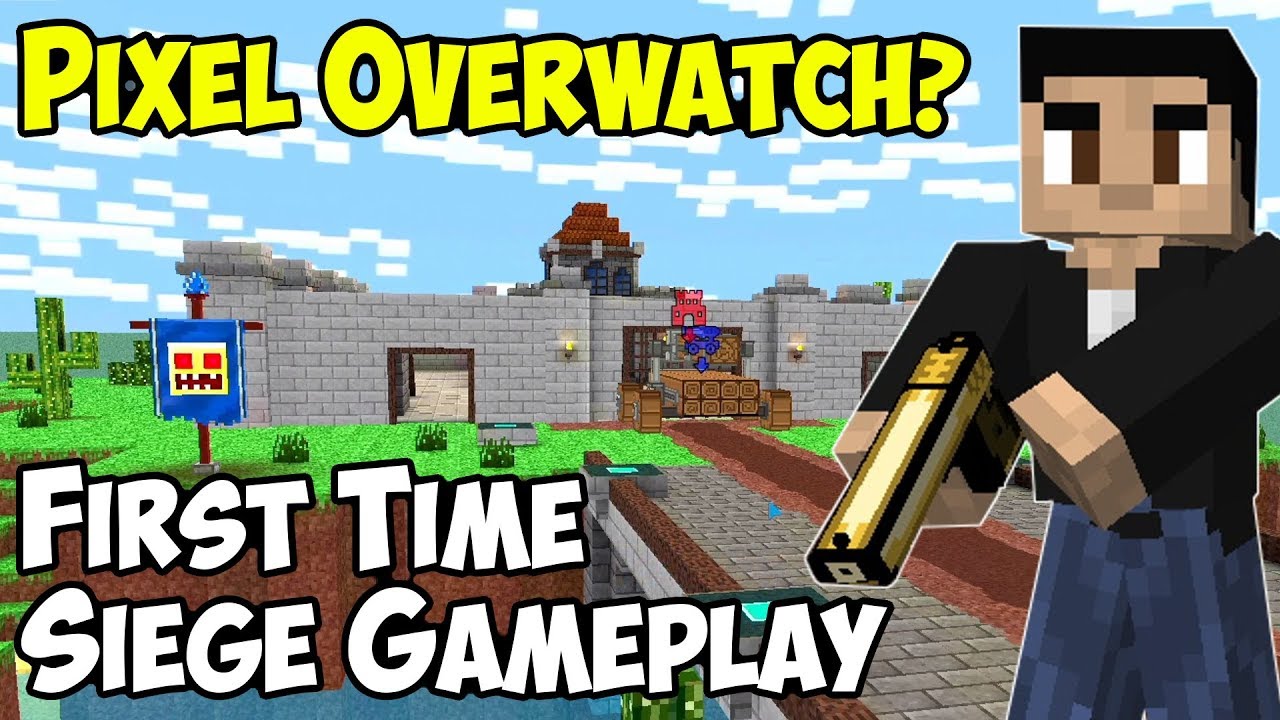 Pixel Gun 3D meets OVERWATCH? First Time Siege Mode Gameplay PG3D