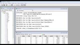 Panel Data Basics using LIMDEP and NLOGIT