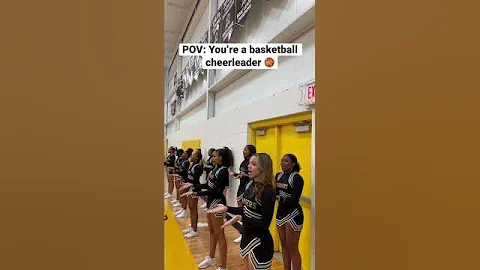 Football or basketball? #highschoolbasketball #cheerleading #highschoolsports #cheerleader #cheerup