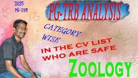 PG TRB Zoology | CV list comparison with Vacancy | Who are in safe zone | TRB 2025