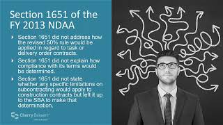 Webinar: Revised Limitation on Subcontracting