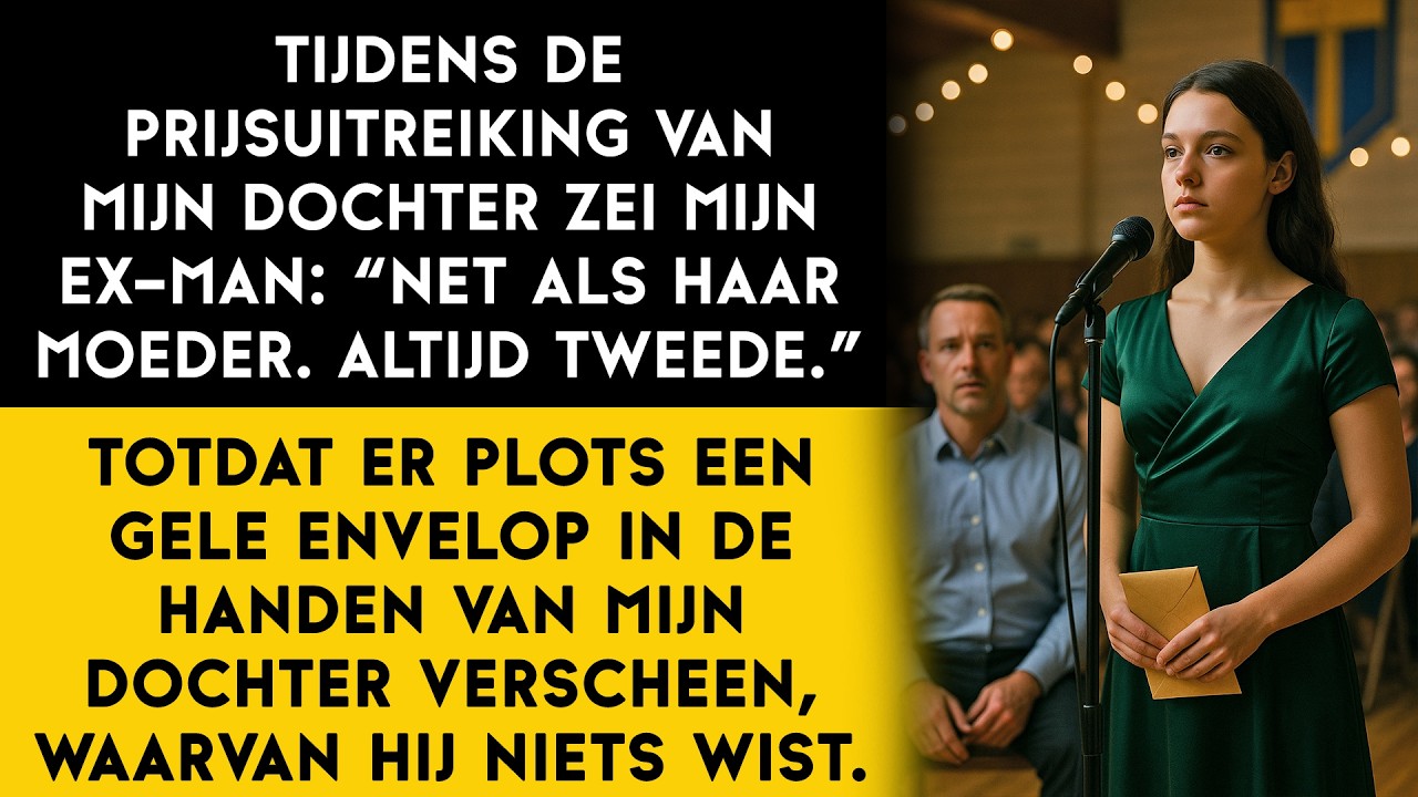 Mijn ex-man kwam onze dochter vernederen… maar wist niets van de gele envelop